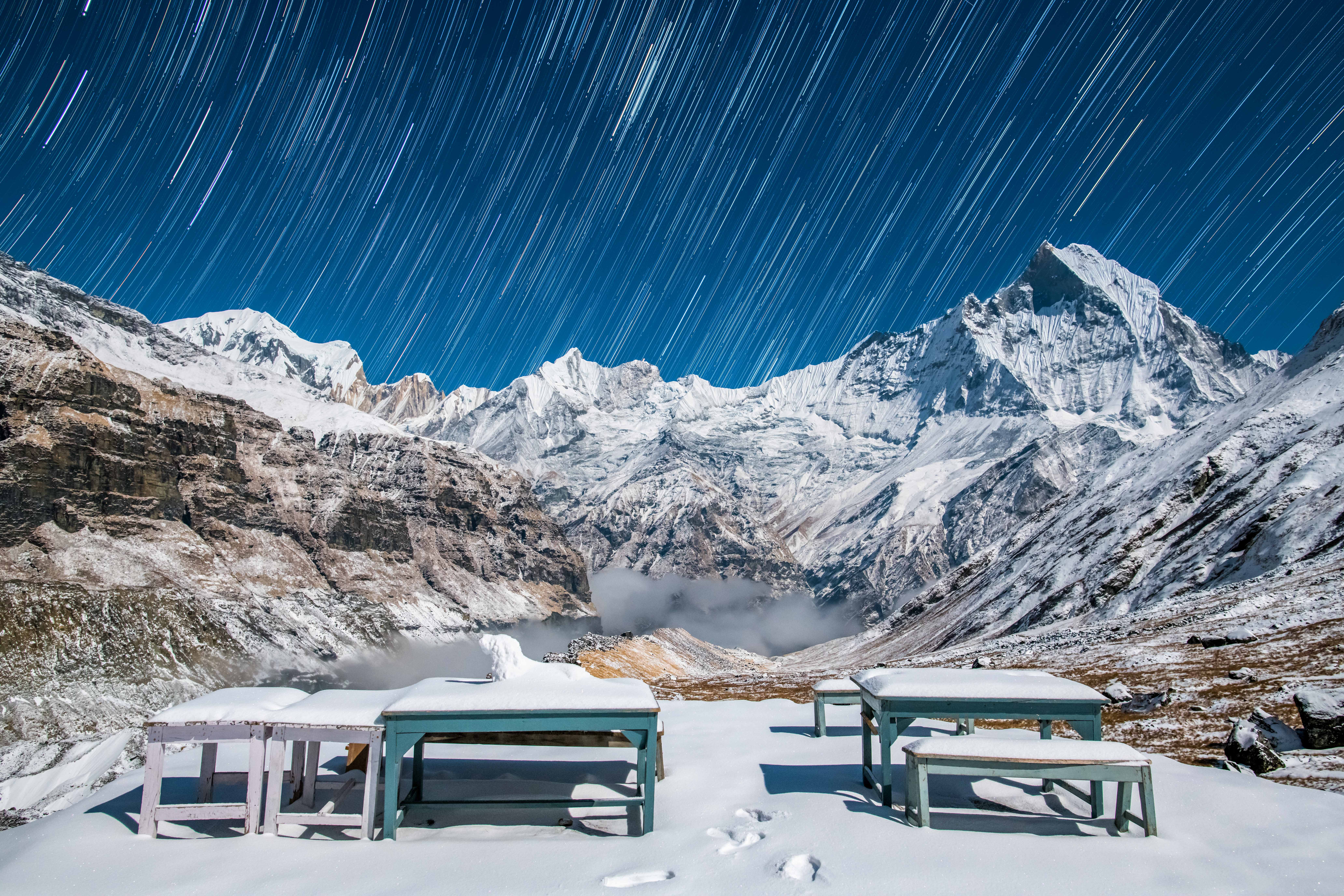under stars and snow